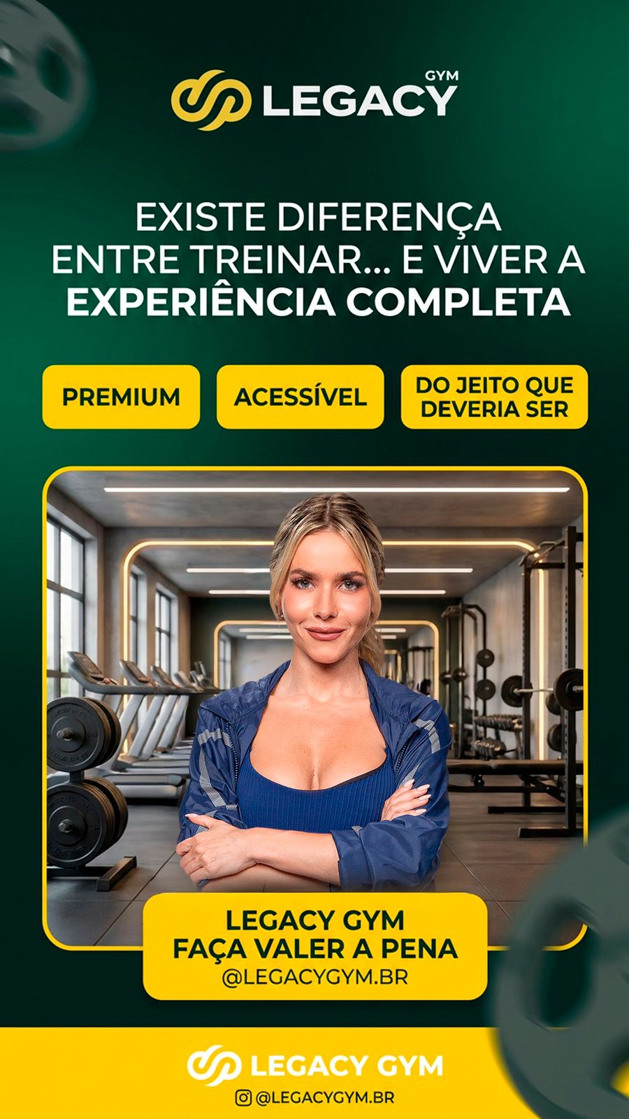 Viver a experiência completa — Legacy Gym